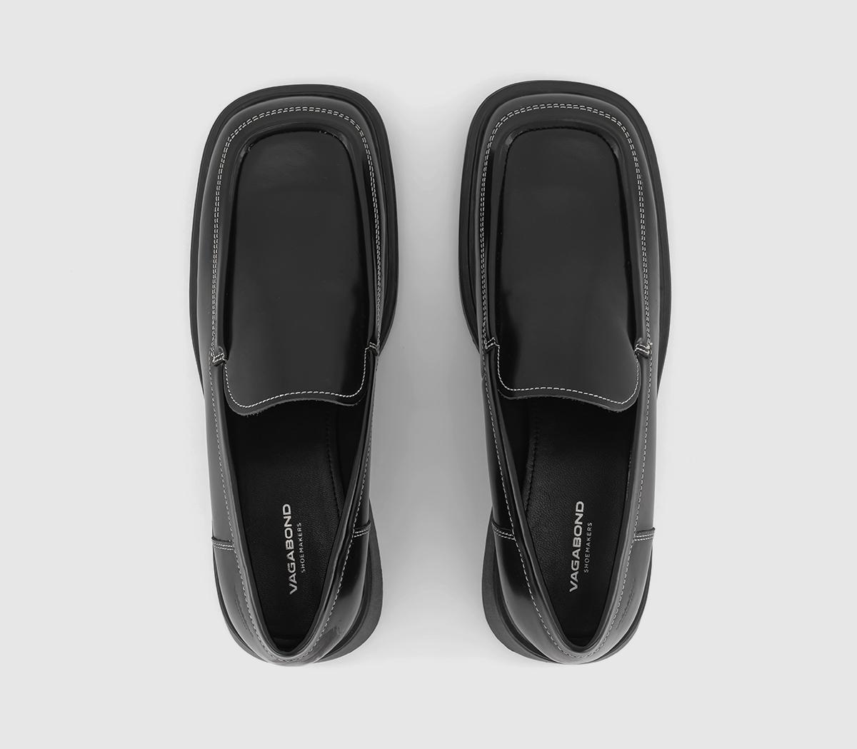 Vagabond Shoemakers Jaclyn Loafers Black Polished Leather - Flat Shoes ...