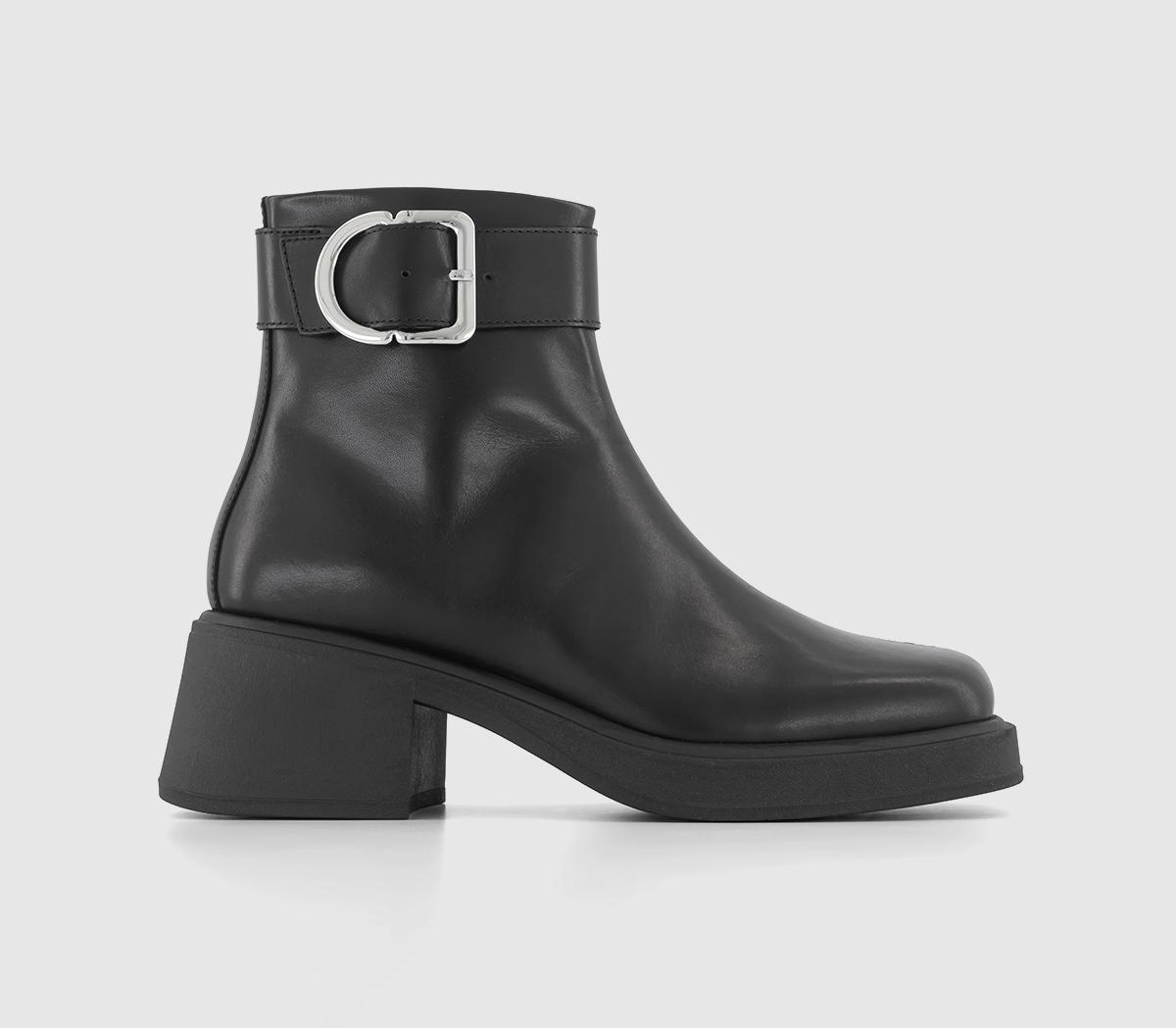 Vagabond Shoemakers Dorah Buckle Boots Black - Women's Leather Boots