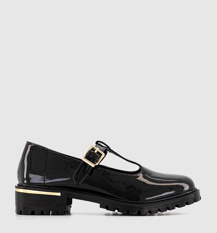 OFFICE Fern Cleated Sole Mary Jane Black Patent