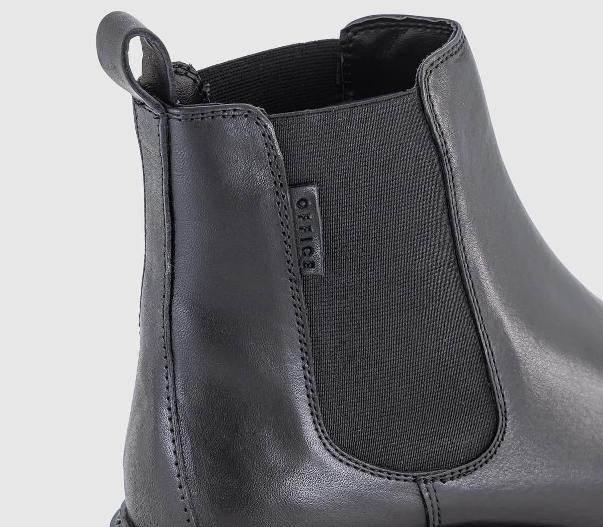 OFFICE Angelica Cleated Chelsea Boots OFFICE Angelica Cleated Chelsea Boots Black Leather