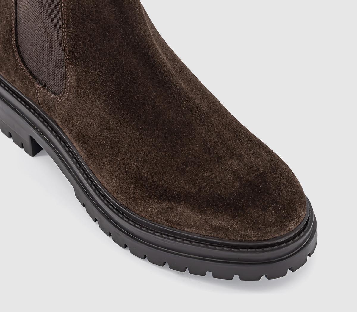 OFFICEAngelica Cleated Chelsea BootsBrown Suede