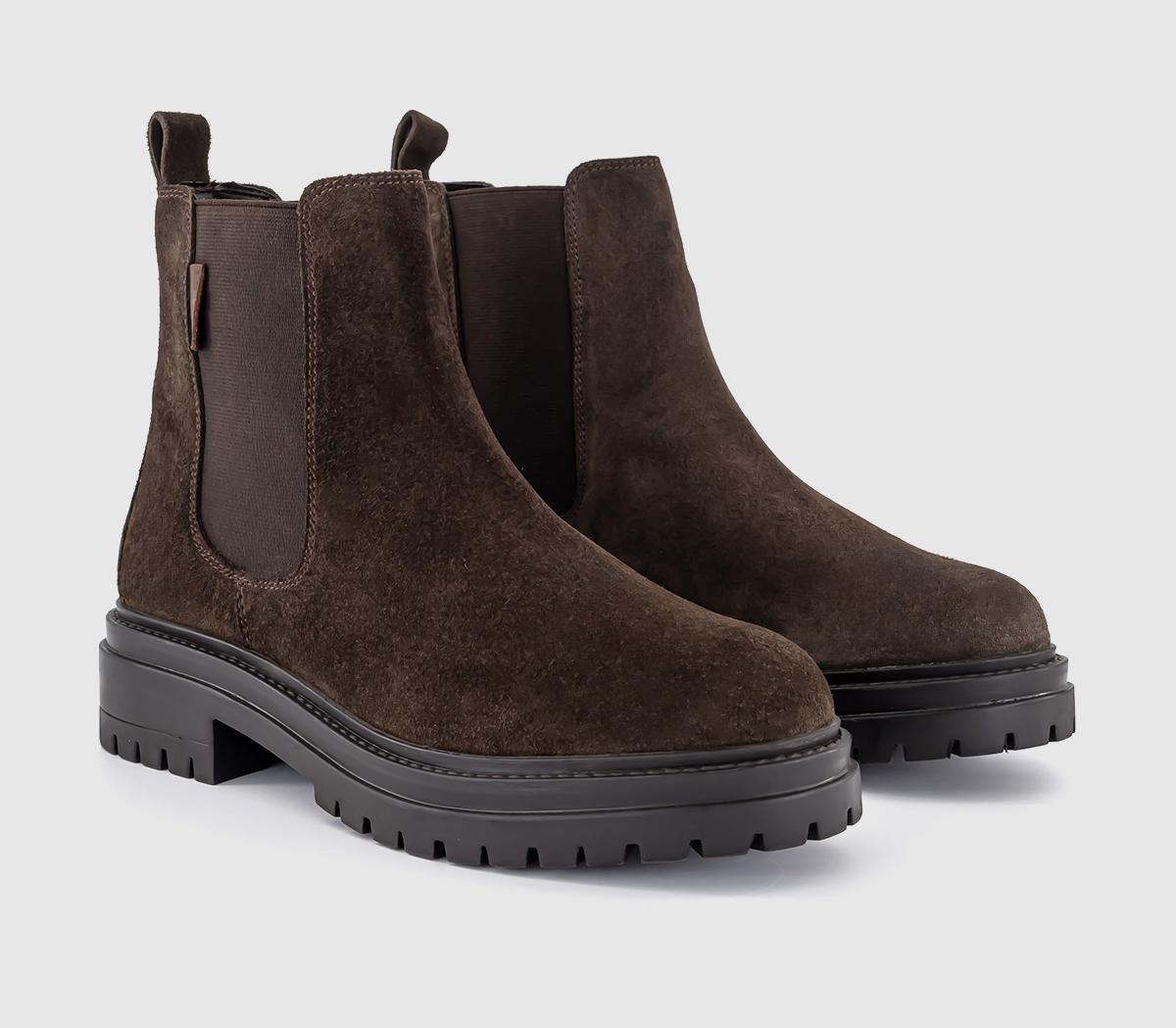 OFFICEAngelica Cleated Chelsea BootsBrown Suede