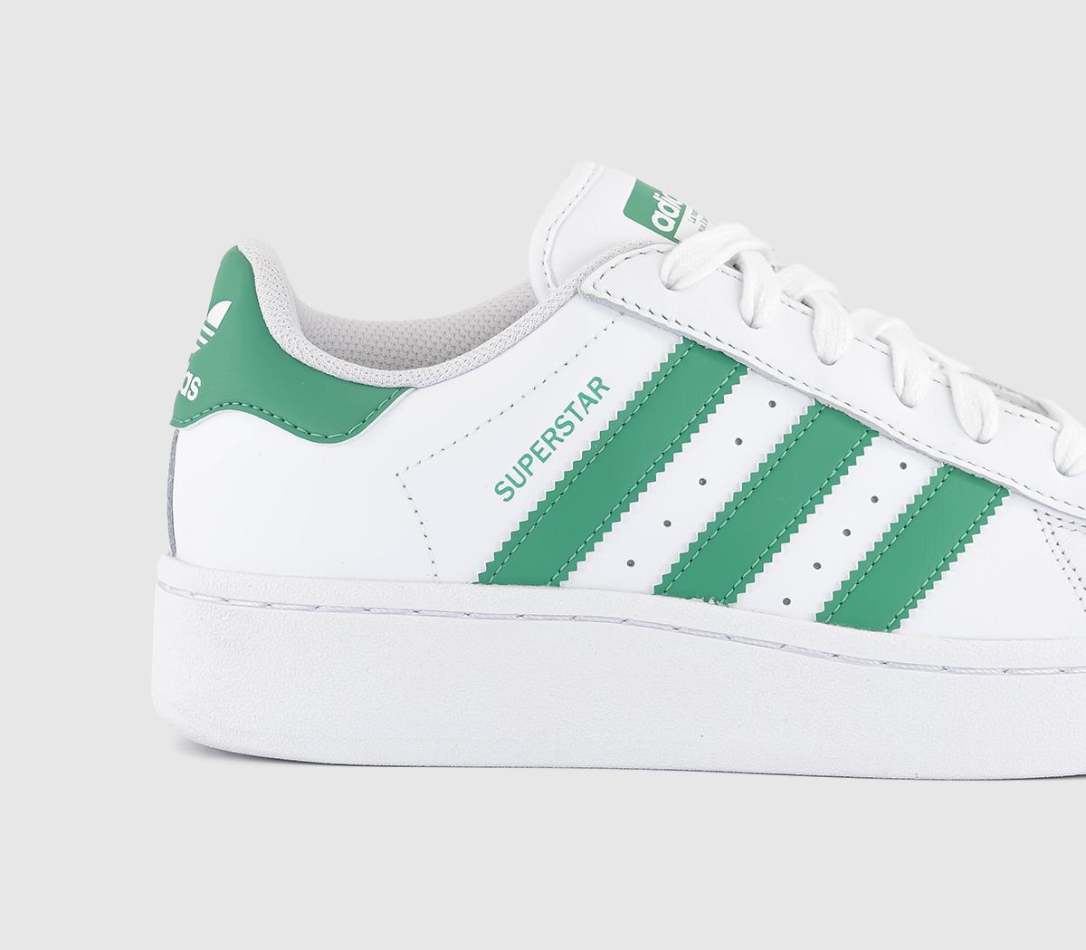 adidas Superstar Xlg Trainers White Semi Court Green White - adidas Superstar