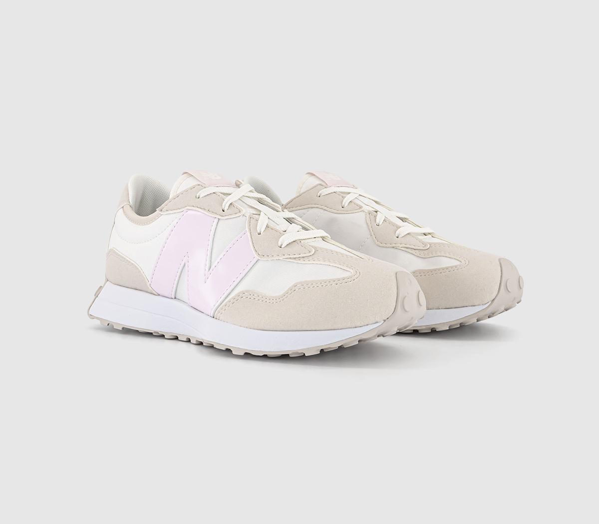 New Balance Kids 327 Gs Trainers Cream Pink Natural, 4.5