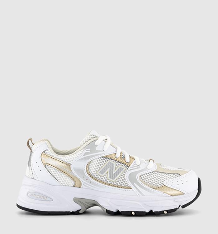 New Balance 530 Gs Trainers White  Beige