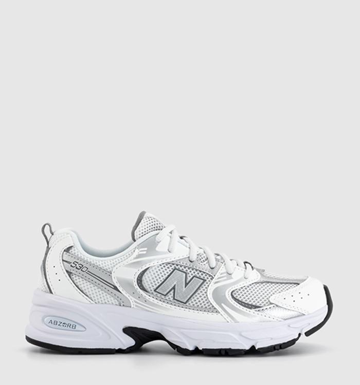 New Balance 530 Gs Trainers Off White White Silver