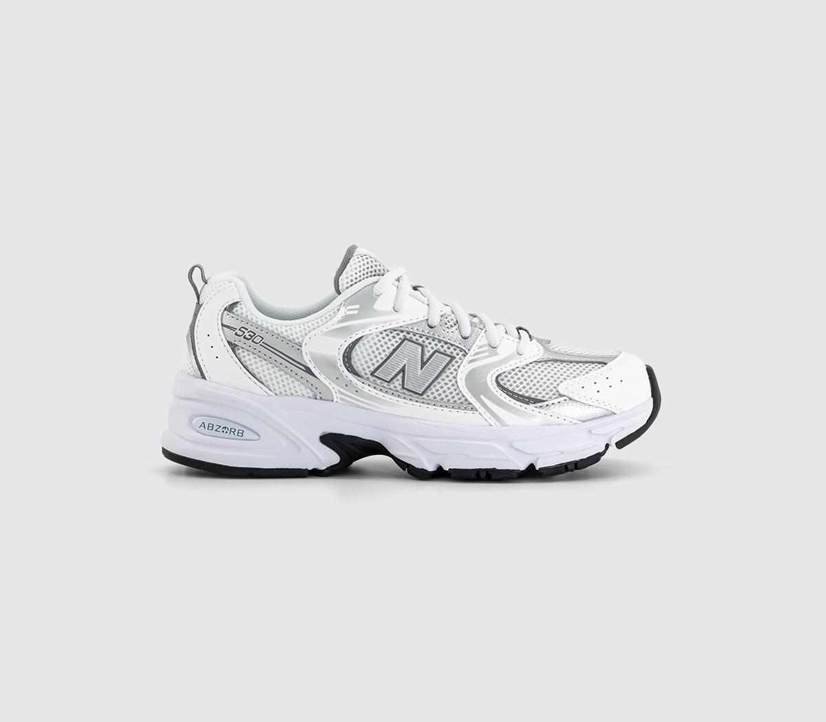 New Balance530 Gs Trainers Off White White Silver