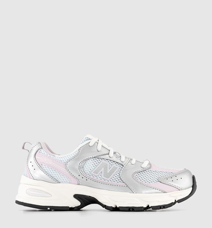 New Balance Mr530 Junior Trainers Ice Blue Pink Silver White