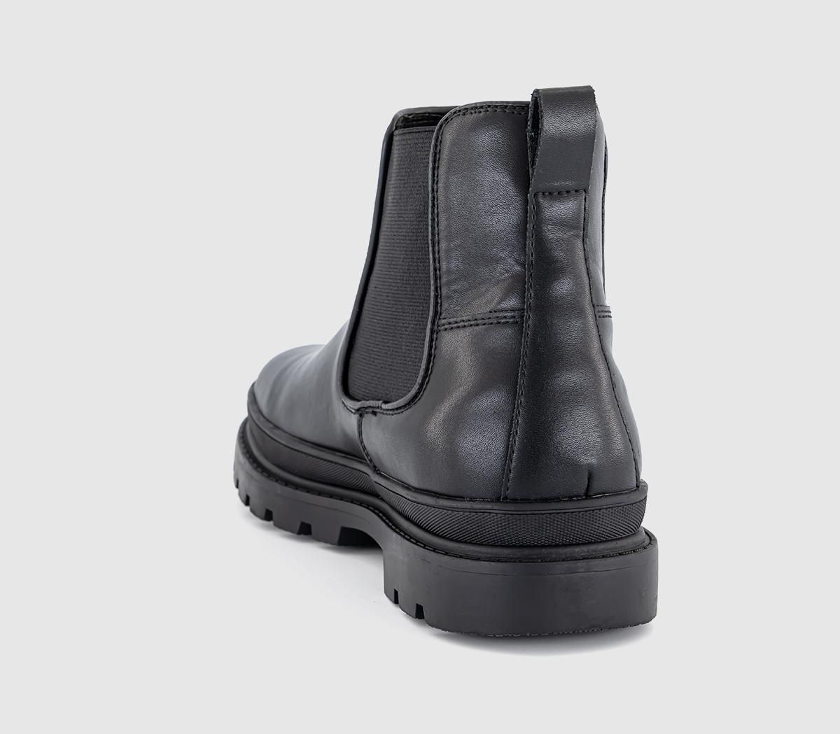 OFFICE Brampton Chunky Chelsea Boots OFFICE Brampton Chunky Chelsea Boots Black