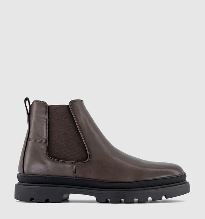 OFFICE Brampton Chunky Chelsea Boots Brown