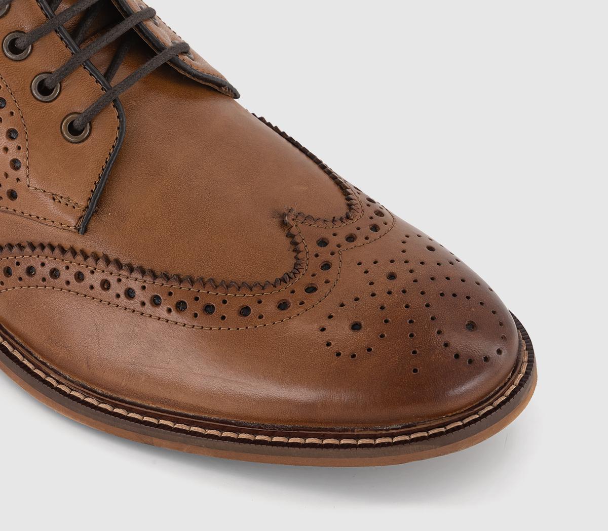 OFFICEBladon Brogue Lace Up BootsTan Leather