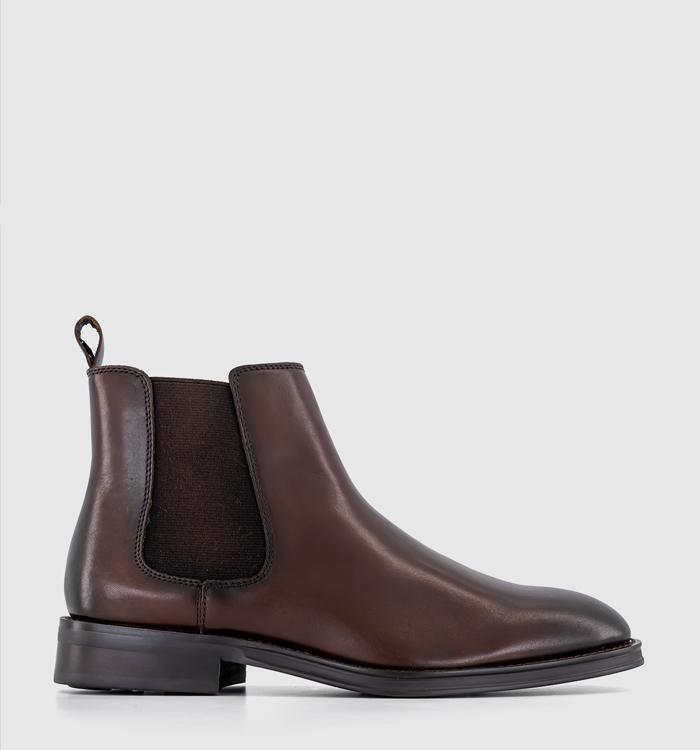 OFFICE Blenheim Chelsea Boots Brown Leather