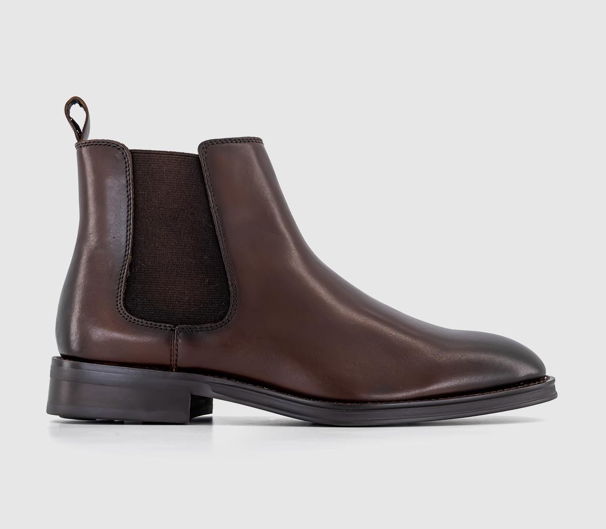 OFFICE Blenheim Chelsea Boots Brown Leather - Men’s Boots