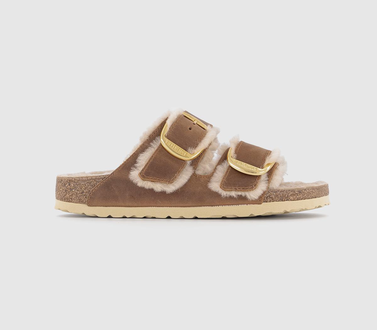 Birkenstock Arizona Big Buckle - Cognac Shearling