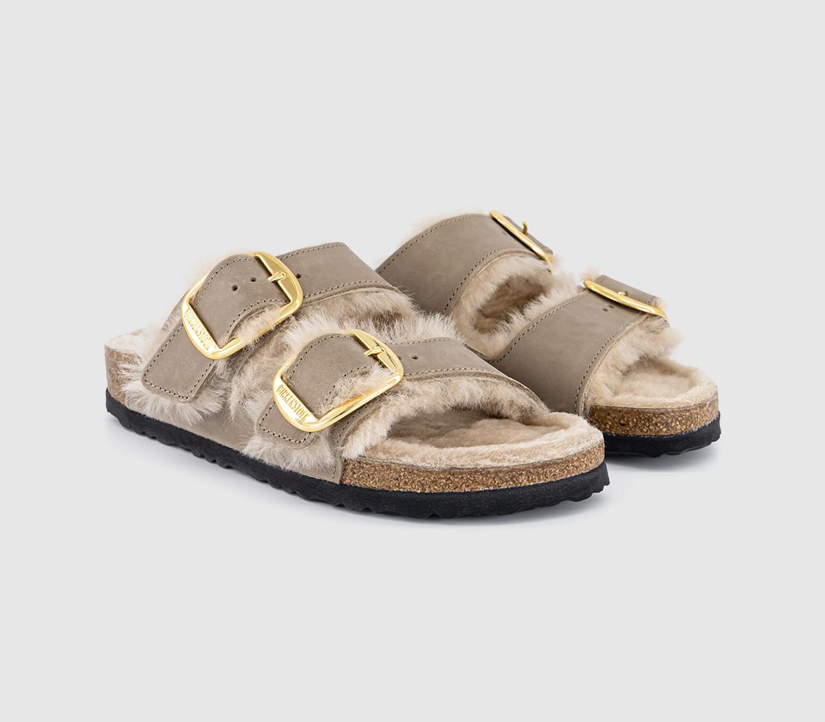 BIRKENSTOCKArizona Big Buckle Shearling SandalsTobacco