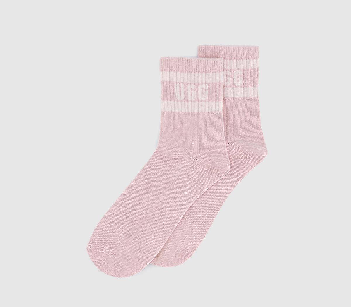 UGG Dierson Logo Quarter Socks Soft Rose Delicacy - Socks