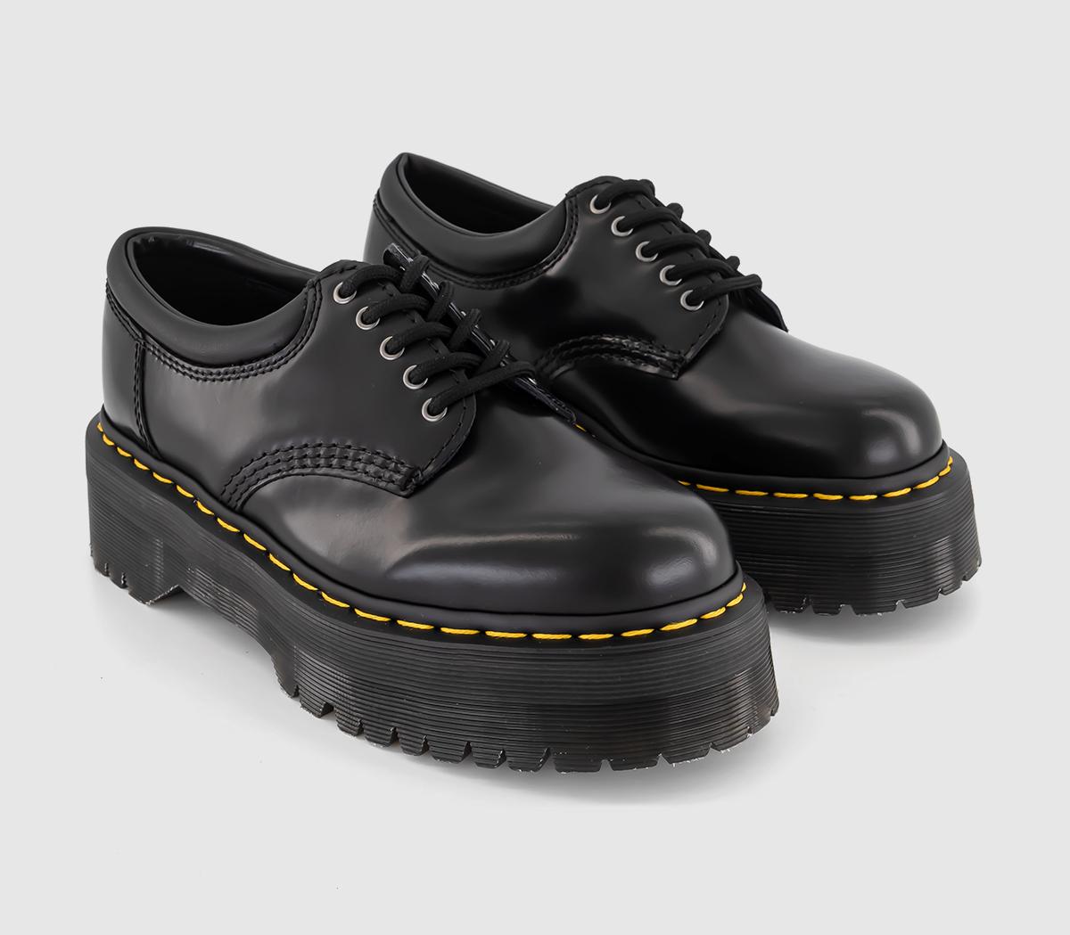 Dr. Martens 8053 Quad Platform Shoes Black Flat Shoes for Women