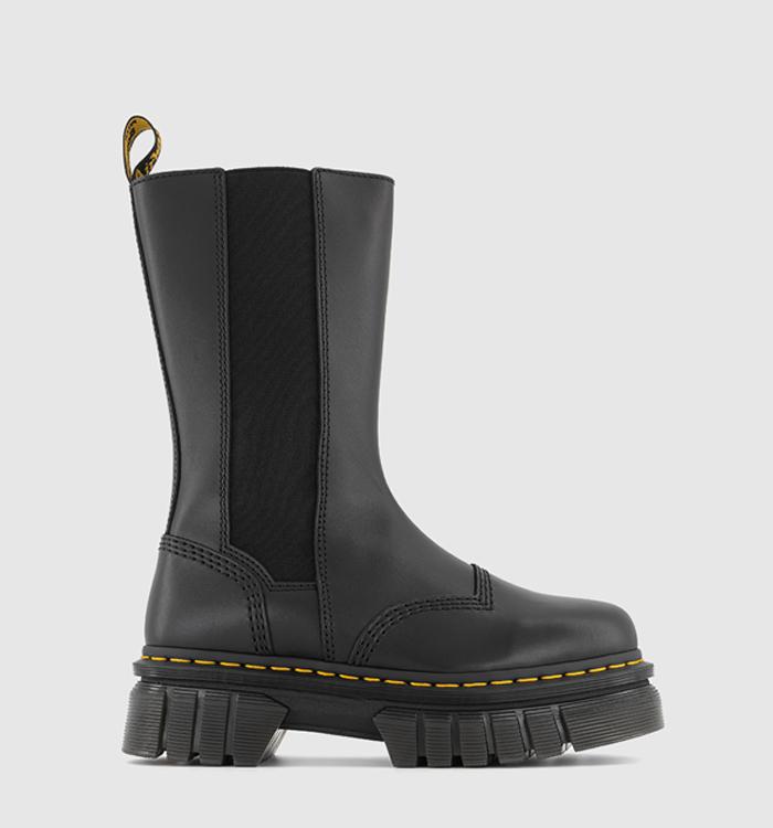 Dr. Martens Audrick Chelsea Tall Boots Black Nappa Lux