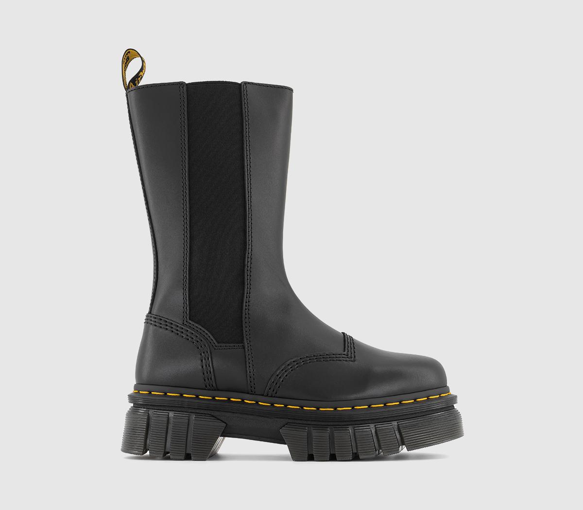 Dr. Martens Audrick Chelsea Tall Boots Black Nappa Lux Women s Ankle Boots