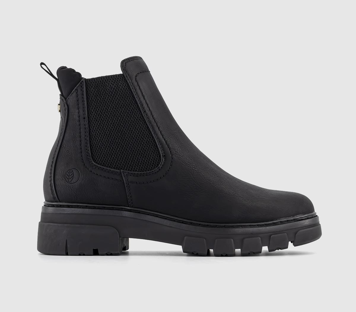 Earth Addict: Afra Cleated Chelsea Boots Black