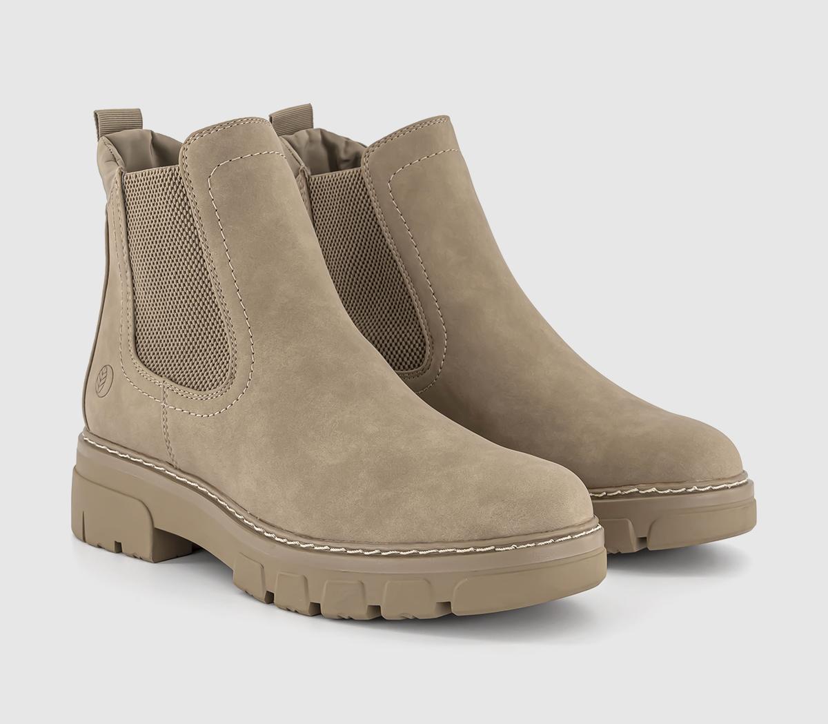 EARTHADDICTEarth Addict: Afra Cleated Chelsea BootsBeige