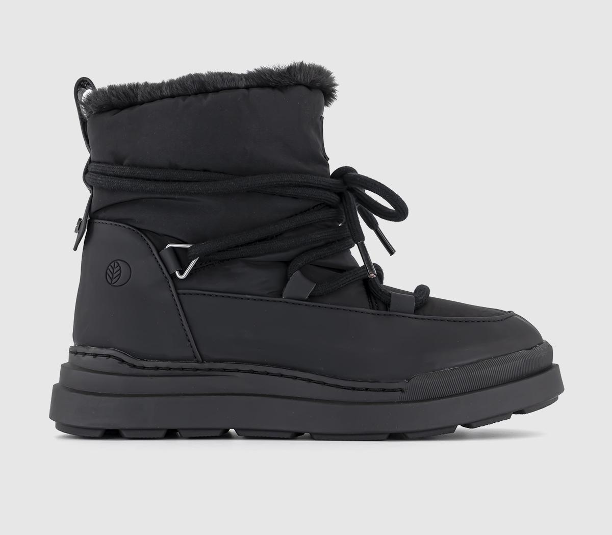 Earth Addict: Eira Warm Lined Snow Boots Black