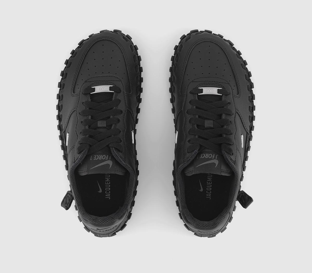 NikeJ Force 1 Low Trainers Black Metallic Silver Black Anthracite