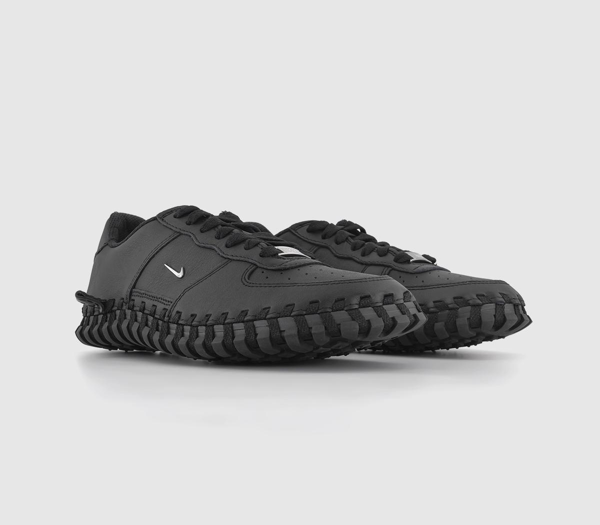 NikeJ Force 1 Low Trainers Black Metallic Silver Black Anthracite