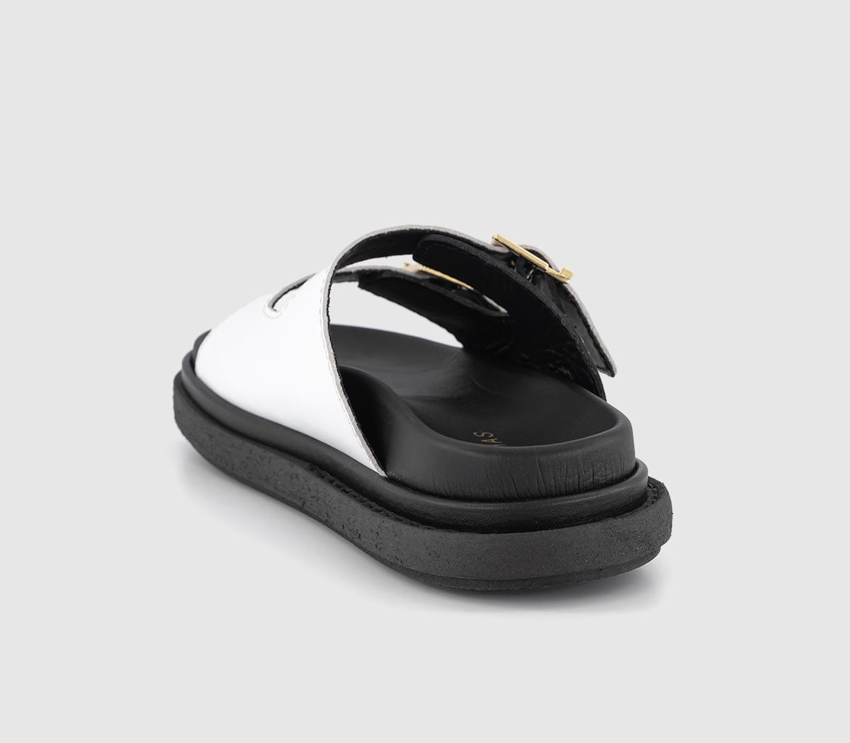 ALOHASBuckle Strap Sandals ALOHASBuckle Strap SandalsBlack White