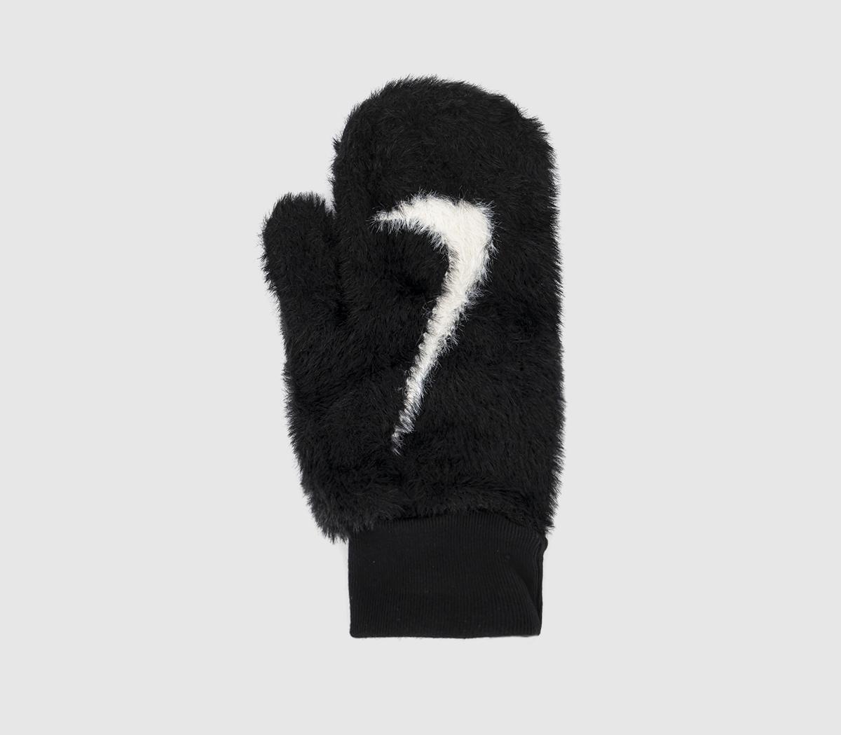 Nike Plush Knit Mittens Nike Plush Knit Mittens Black White