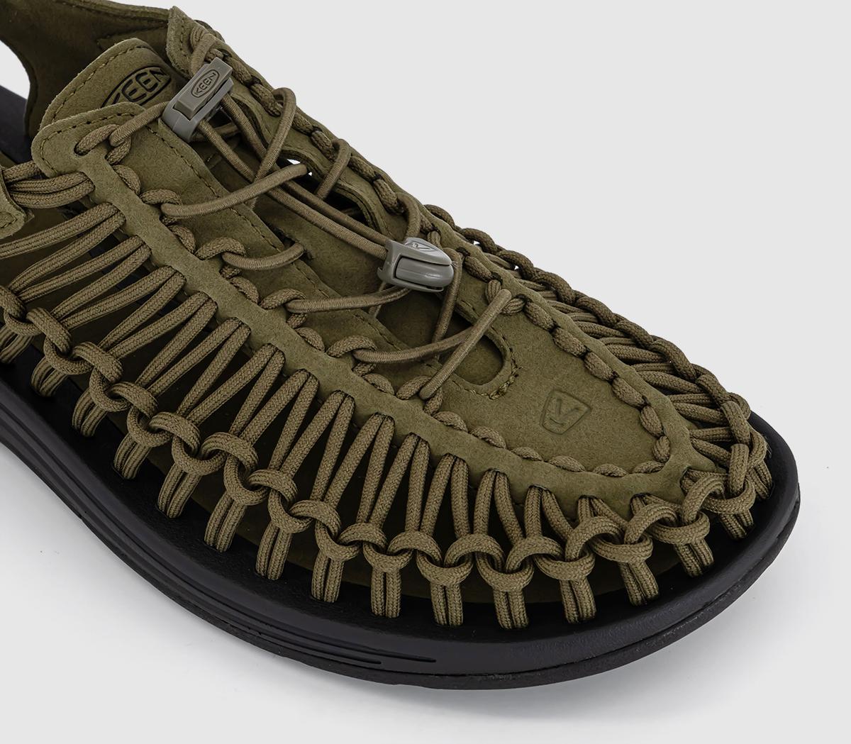 KEENUneek Sandals Dark Olive Black