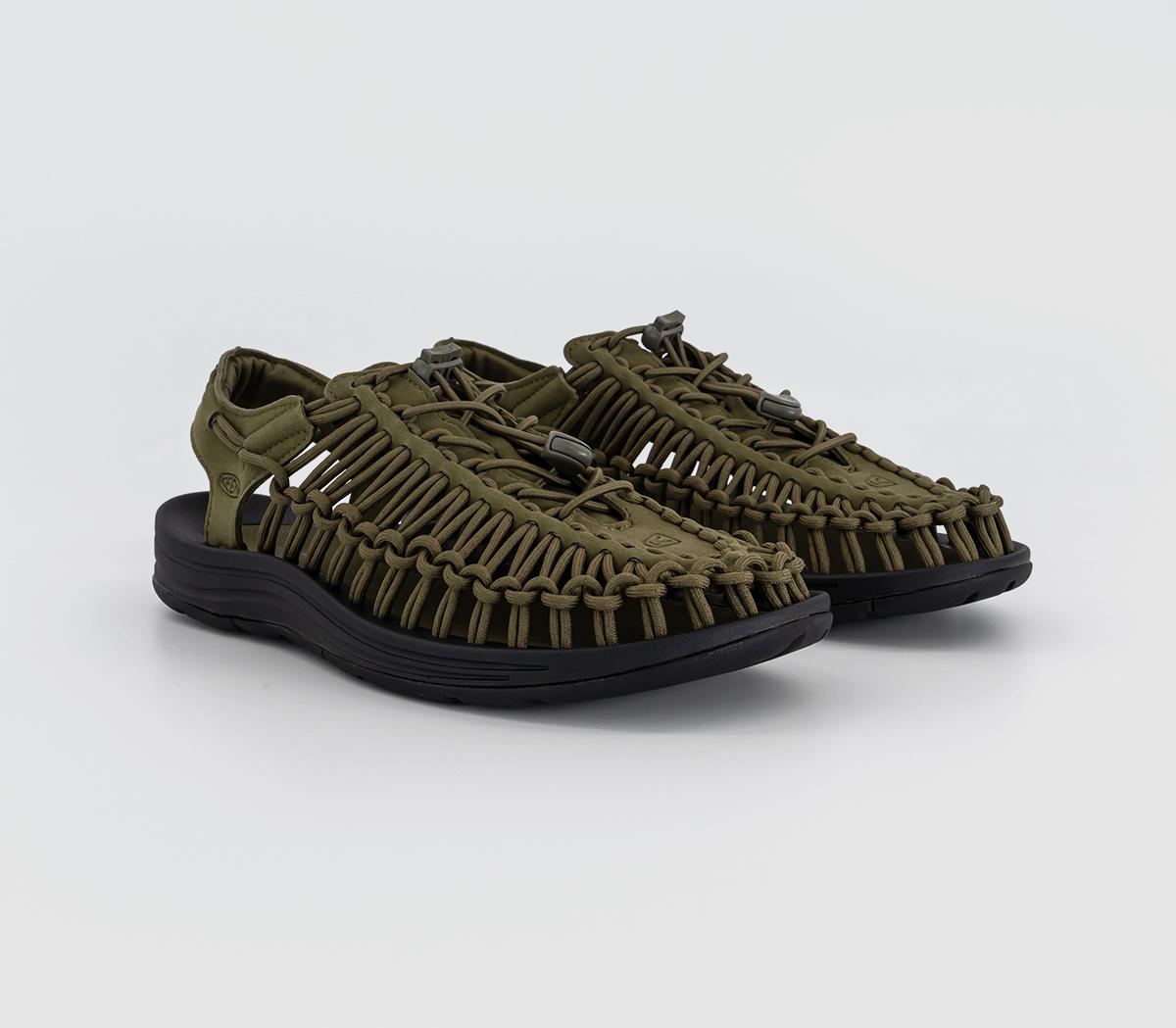 KEENUneek Sandals Dark Olive Black