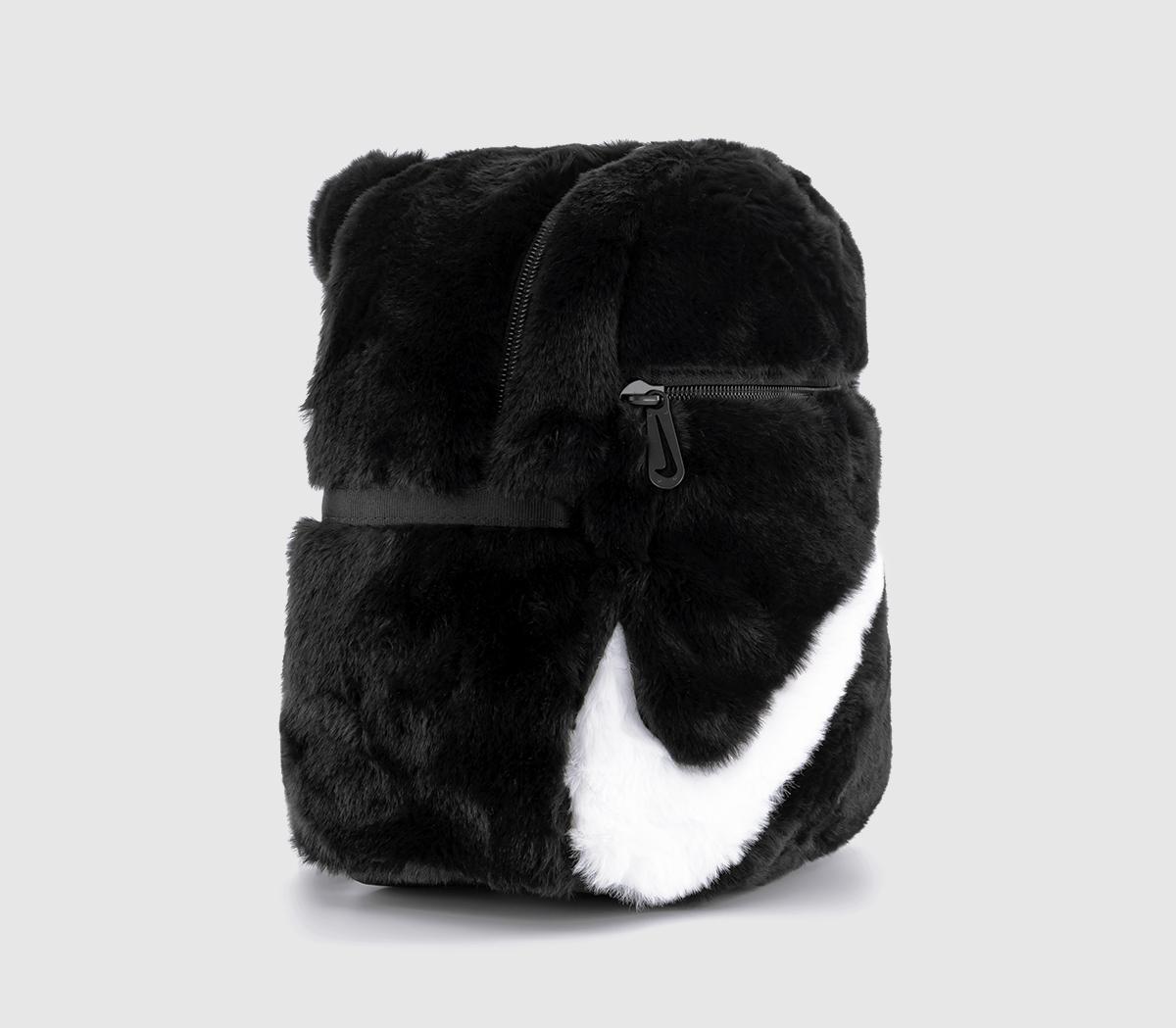 NikeNike Faux Fur Mini Backpack 6lBlack Black White