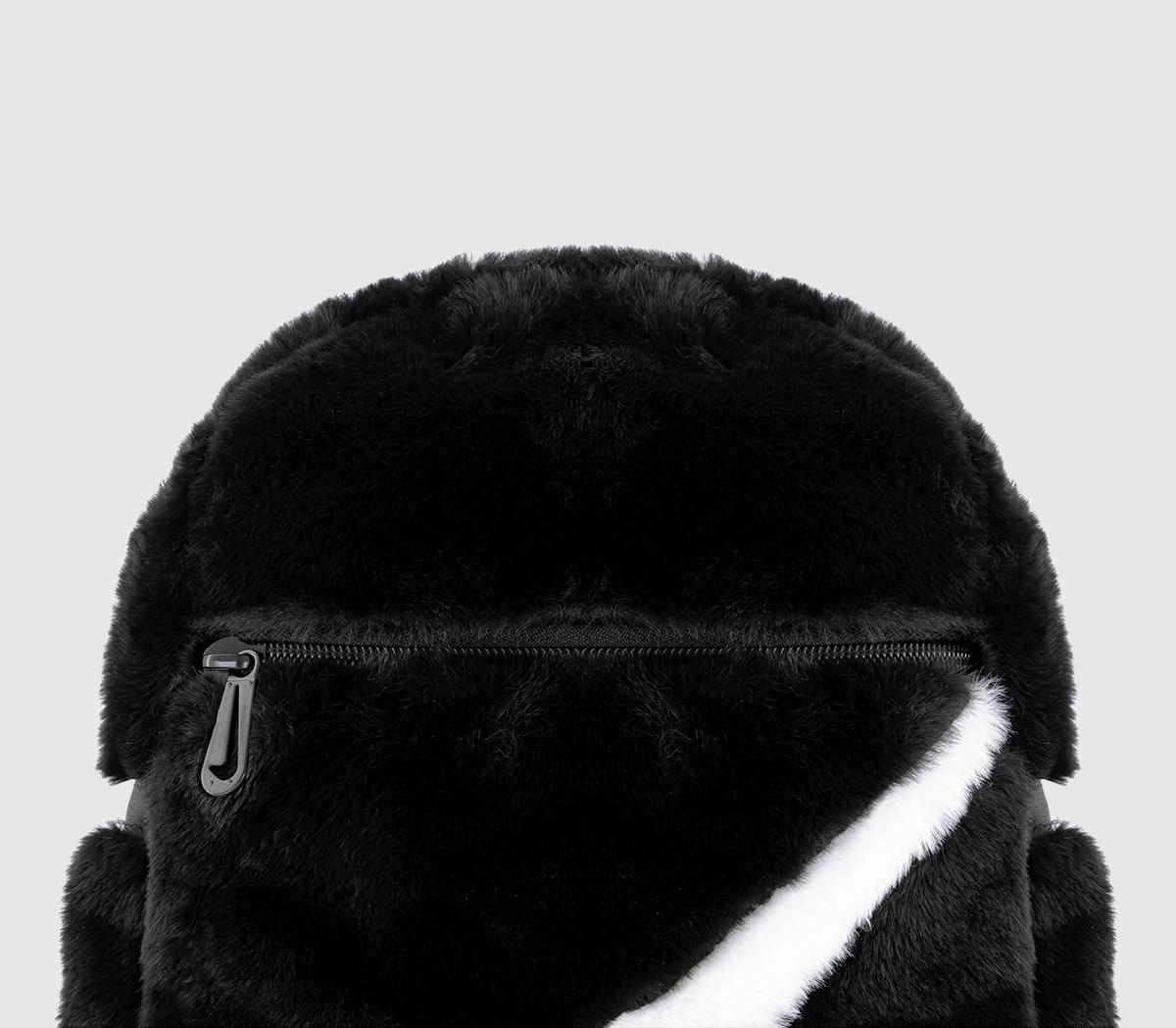 NikeNike Faux Fur Mini Backpack 6lBlack Black White
