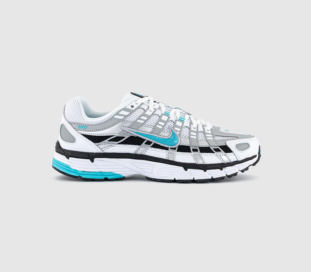 NikeP-6000 TrainersWhite Dusty Cactus Metallic Silver Black