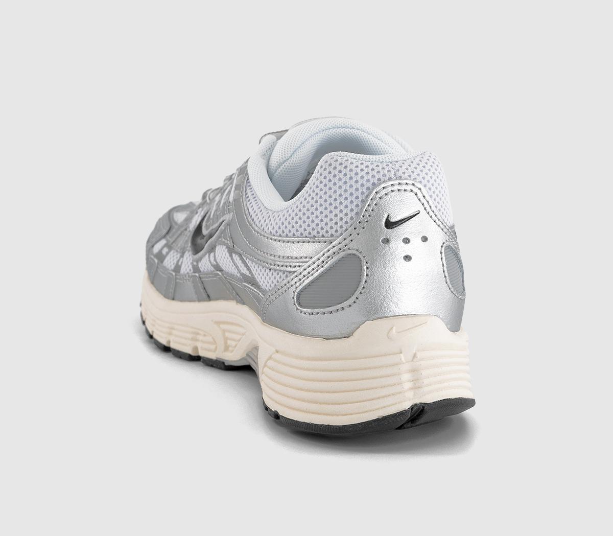 Nike P-6000 Trainers Nike P-6000 Trainers White Black Metallic Silver Silver