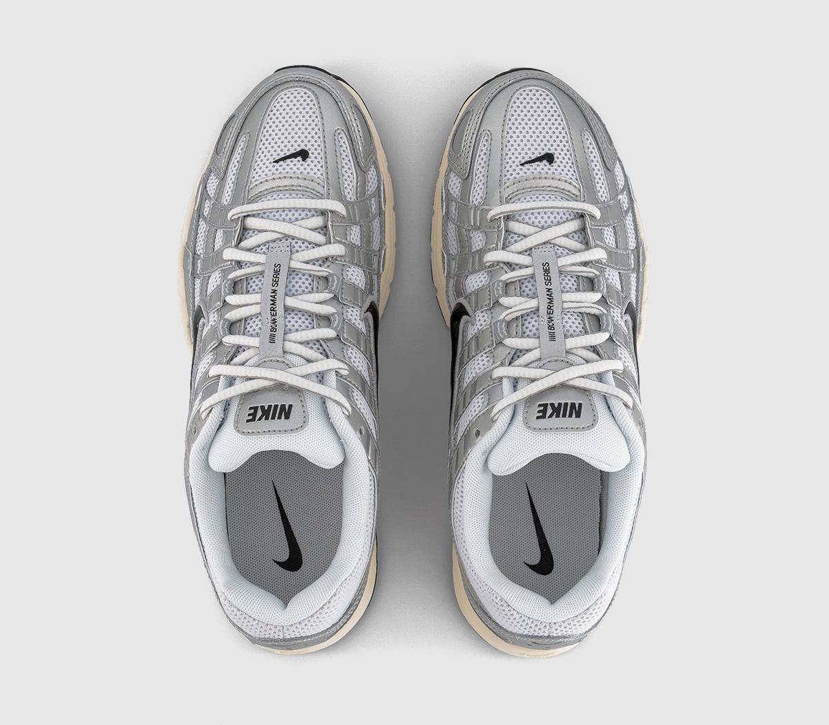 Nike P-6000 Trainers Nike P-6000 Trainers White Black Metallic Silver Silver