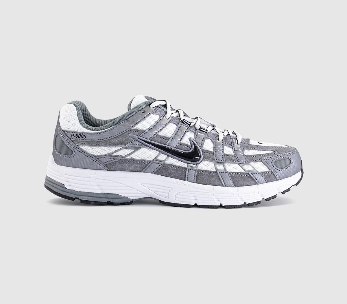 NikeP-6000 TrainersWhite Black Metallic Cool Grey Cool Grey