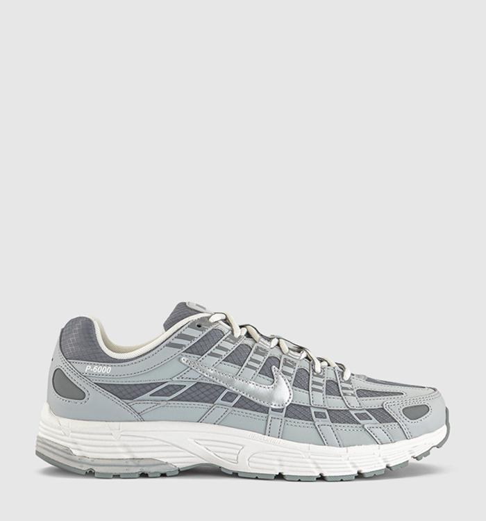 Nike P-6000 Trainers Light Smoke Grey Metallic Silver Phantom