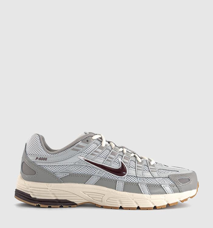Nike P-6000 Trainers College Grey Burgundy Crush Vast Grey
