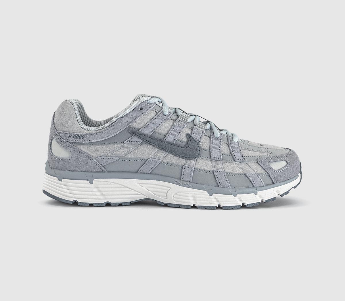 Nike P-6000 Trainers Pure Platinum Cool Wolf Grey in   Size 10.5, Office Shoes
