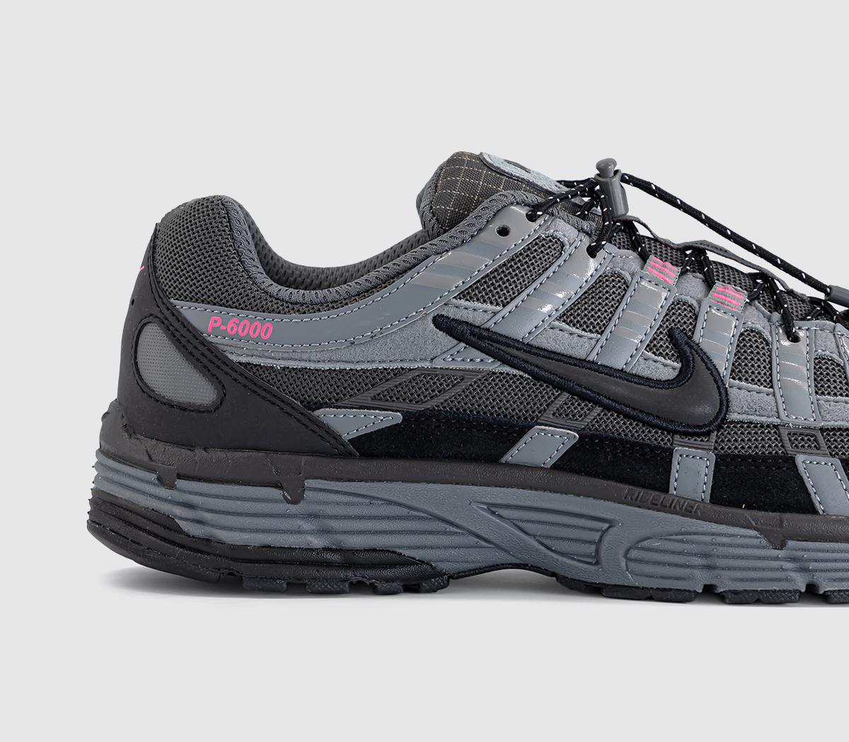 NikeP-6000 TrainersMedium Ash Black Iron Grey Hyper Pink