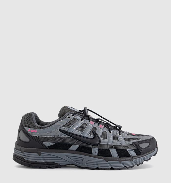 Nike P-6000 Trainers Medium Ash Black Iron Grey Hyper Pink