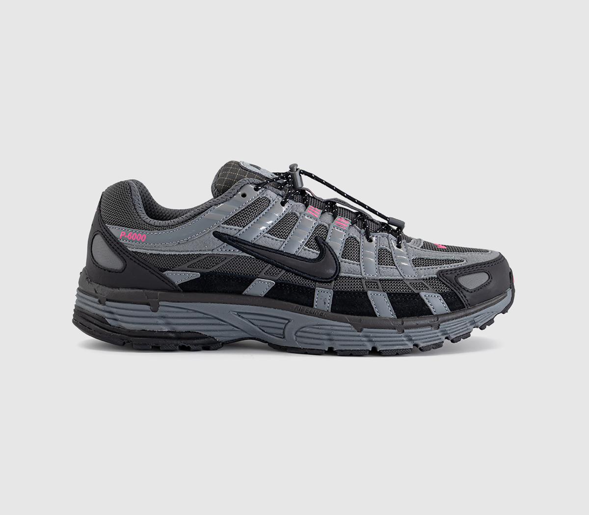 NikeP-6000 TrainersMedium Ash Black Iron Grey Hyper Pink