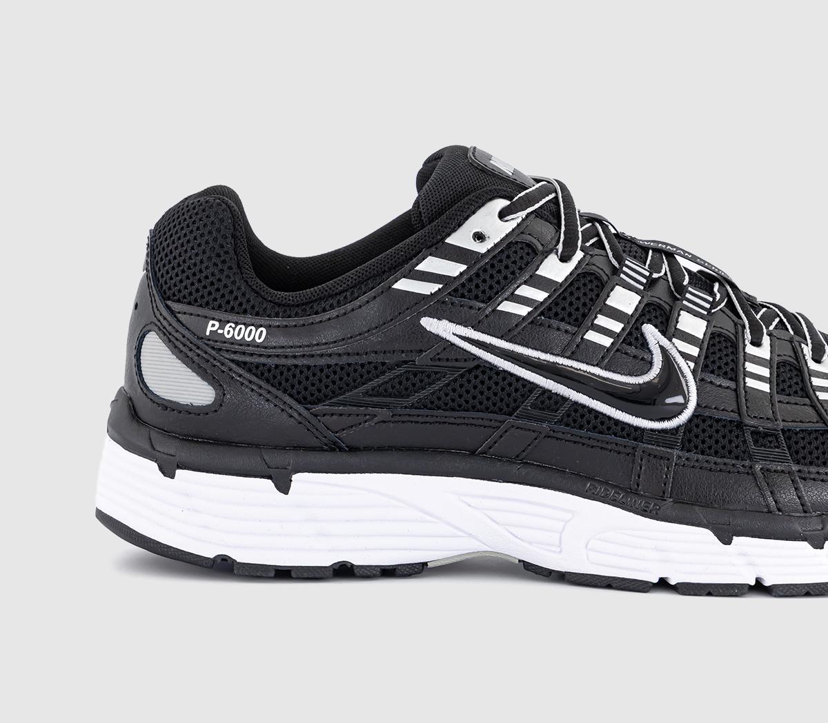 Nike P-6000 Trainers Nike P-6000 Trainers Black Black White Metallic Silver