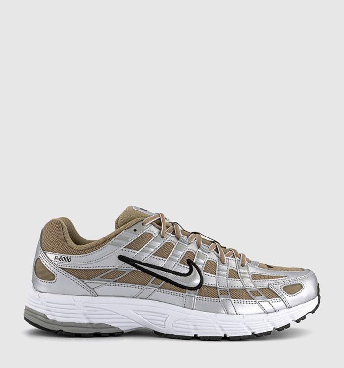 Nike P-6000 Trainers Khaki Metallic Silver Metallic Platinum