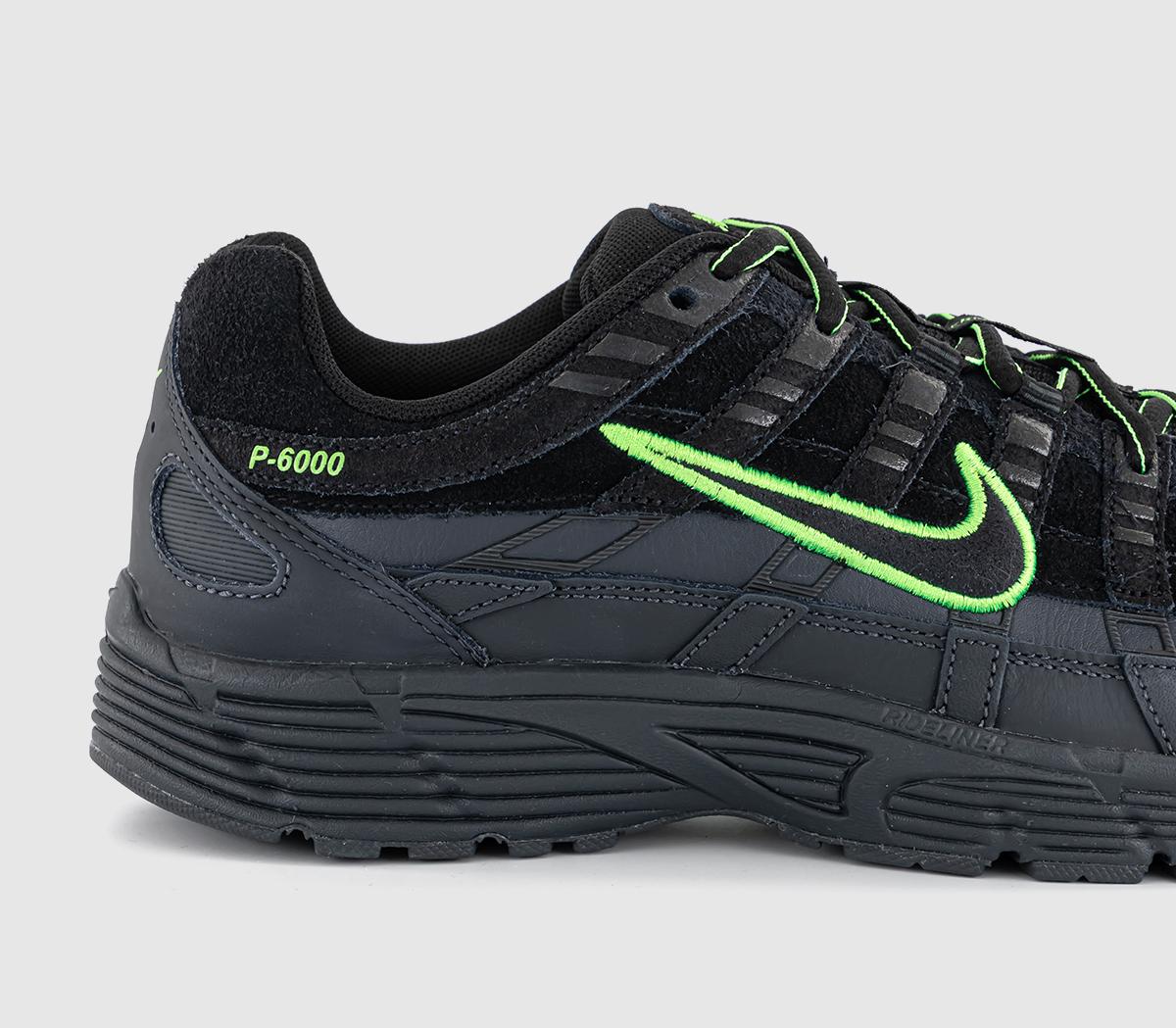 NikeP-6000 TrainersBlack Green Strike Anthracite