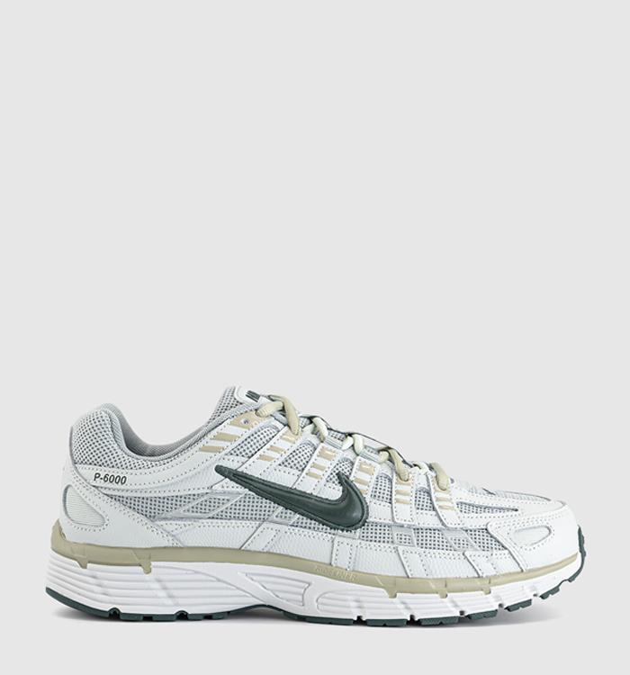 Nike P-6000 Trainers Light Pumice Camo Green Light Silver
