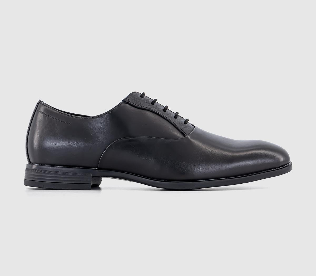OFFICEMoreton Embossed Detail Oxford ShoesBlack Leather