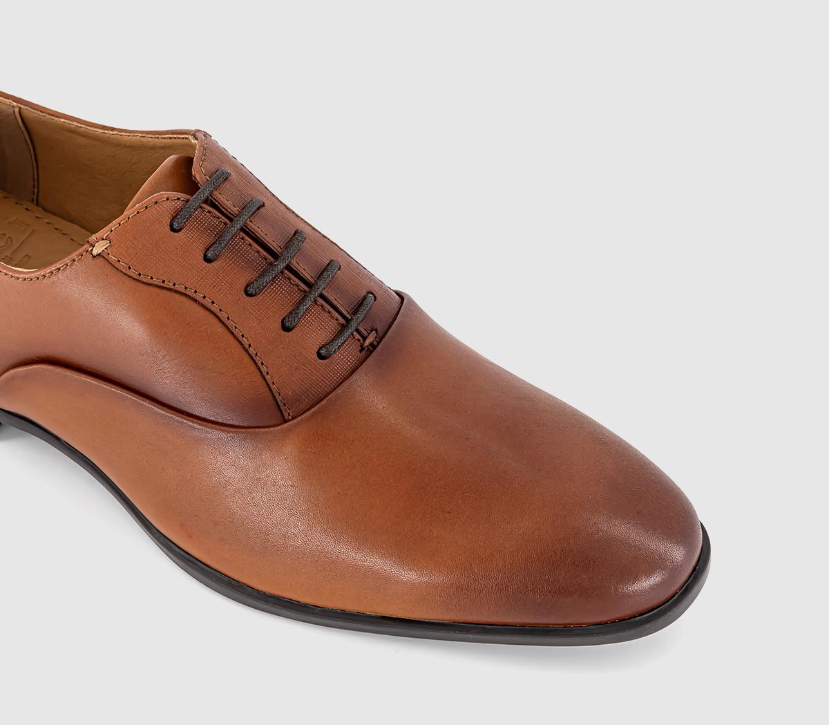OFFICEMoreton Embossed Detail Oxford ShoesTan Leather